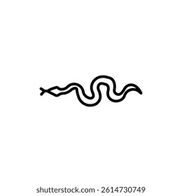 Snake icon black and white vector sign