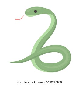 Snake icon cartoon.
