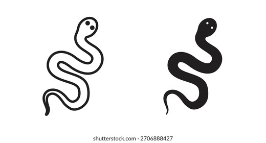 Colección de iconos de serpiente. iconos simples modernos para el Web