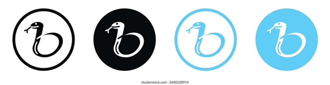 Snake icon collection. vector illustration set
