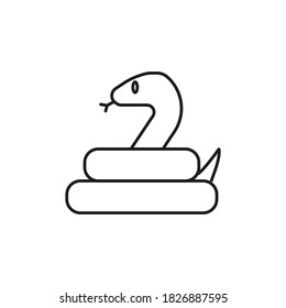 snake icon element of vet icon for mobile concept and web apps. Thin line snake icon can be used for web and mobile. Premium icon on white background
