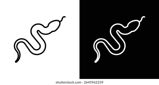 Ícone de cobra Vetor de logotipo de estilo plano. perfeito para designs de interface de usuário
