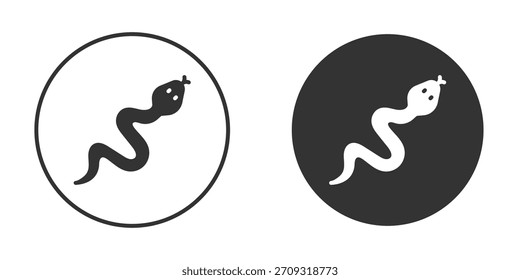 Icono de serpiente en estilo glifo para el Diseño web. Iconos de UI UX