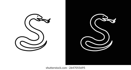 Ícone de cobra. ícone do vetor Design Gráfico. Ícones Ui Ux