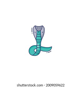 snake Icon Isolated On White Background