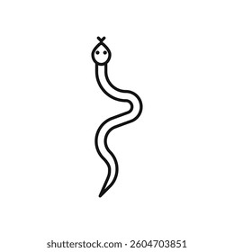 Snake icon isolated. simple vector icon on white background