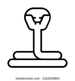 Snake Icon. Line Art Style Design Isolated On White Background