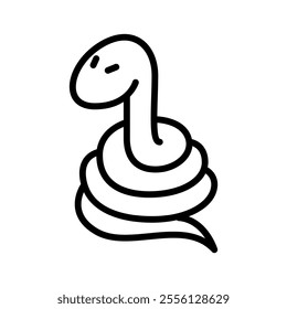 Snake icon line style. vector illustration graphic