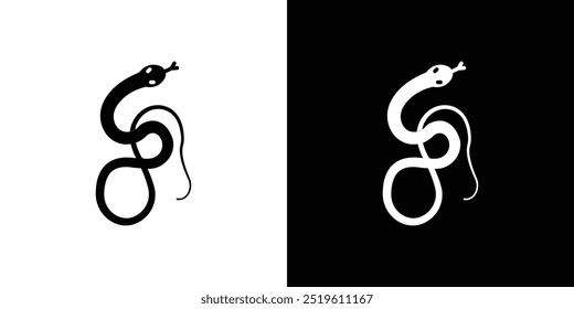 Snake icon linear logo isolated