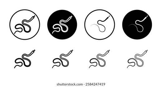 Snake icon linear logo isolated