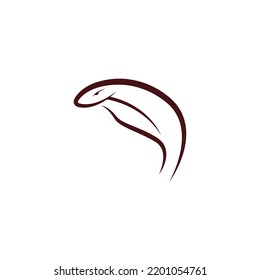 Snake icon logo design template
