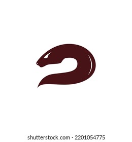 Snake icon logo design template