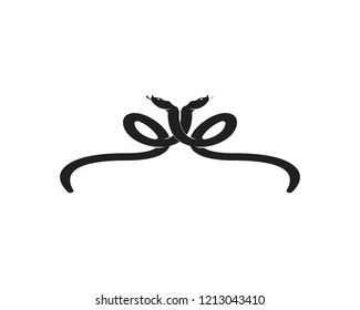 Snake icon logo vector illustration