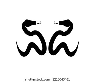Snake icon logo vector illustration