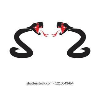 Snake icon logo vector illustration