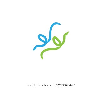 Snake icon logo vector illustration