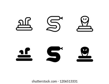 Snake Icon Logo Vector Symbol