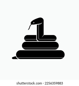 Snake Icon. Long Reptile Limbless.