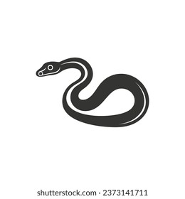 Snake Icon on White Background - Simple Vector Illustration