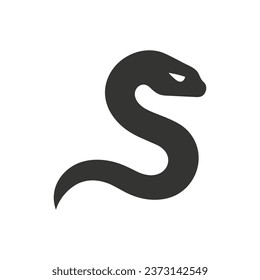 Icono de serpiente sobre fondo blanco - Ilustración vectorial simple