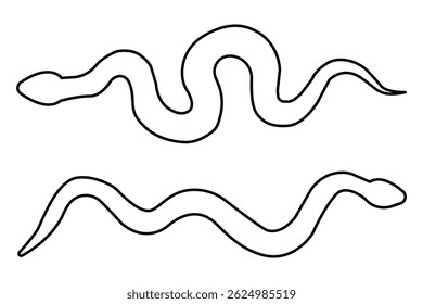 snake icon. snake icon with outline stroke.