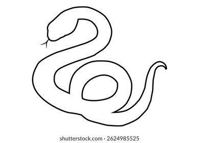 snake icon. snake icon with outline stroke.