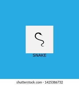 snake icon sign signifier vector