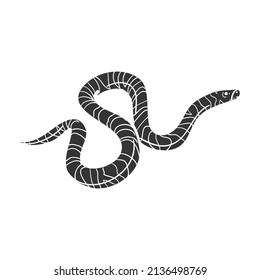 Snake Icon Silhouette Illustration Reptile Serpent Stock Vector ...