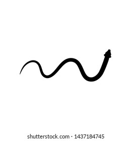 Snake icon silhouette vector illustration icon