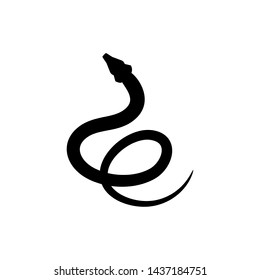 Snake icon silhouette vector illustration icon