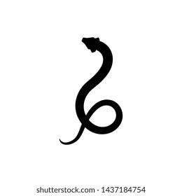 Snake icon silhouette vector illustration icon