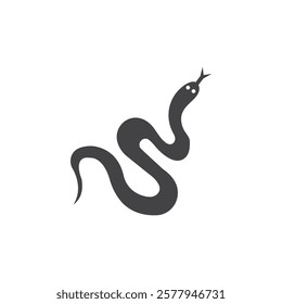 Snake icon Simple thin line flat symbol