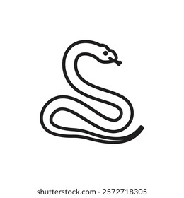 Snake icon Simple thin outline