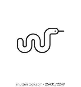 Icono de serpiente. icono de vector simple.