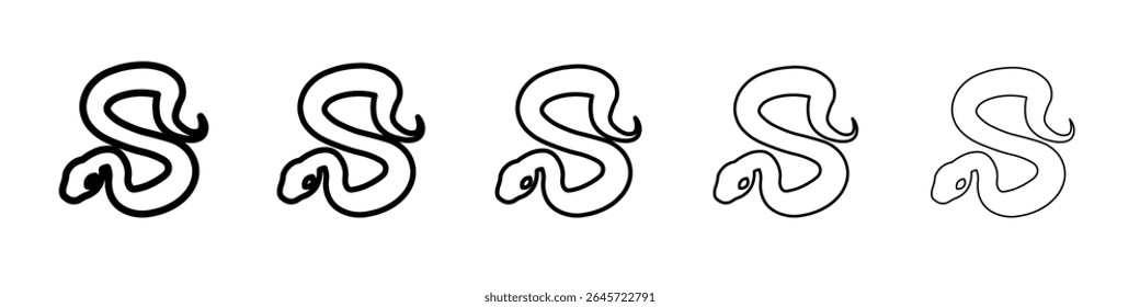 ícone de cobra simples vetor contorno logotipo