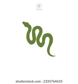 Snake icon symbol vector illustration isolated on white background