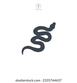 Snake icon symbol vector illustration isolated on white background