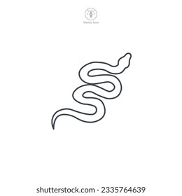 Snake icon symbol vector illustration isolated on white background