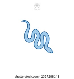 Snake icon symbol vector illustration isolated on white background