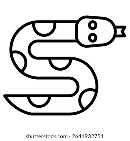 Snake icon Thin line vector design