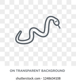 Snake icon. Trendy flat vector Snake icon on transparent background from animals collection. High quality filled Snake symbol use for web and mobile