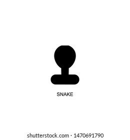 snake icon vector black design