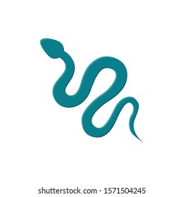 snake icon vector flat style design