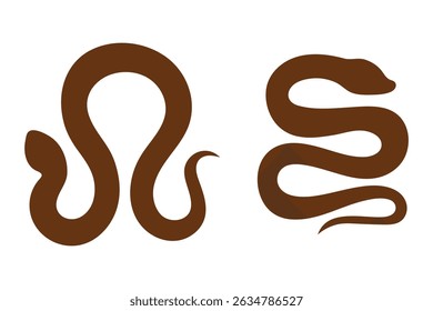 snake icon vector glyph style design. Reptile snake or serpent flat vector icon for animal apps and websites. Snake silhouette, Snake icon vector. 