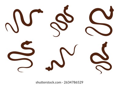 snake icon vector glyph style design. Reptile snake or serpent flat vector icon for animal apps and websites. Snake silhouette, Snake icon vector. 