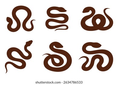 snake icon vector glyph style design. Reptile snake or serpent flat vector icon for animal apps and websites. Snake silhouette, Snake icon vector. 