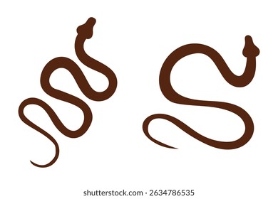 snake icon vector glyph style design. Reptile snake or serpent flat vector icon for animal apps and websites. Snake silhouette, Snake icon vector. 