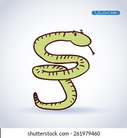  snake icon. vector illustration.