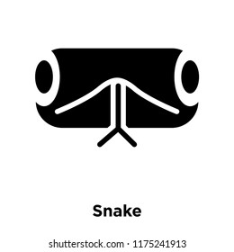Snake icon vector isolated on white background, logo concept of Snake sign on transparent background, filled black symbol