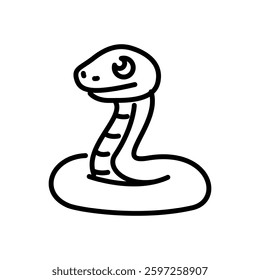 snake icon vector, line style icon